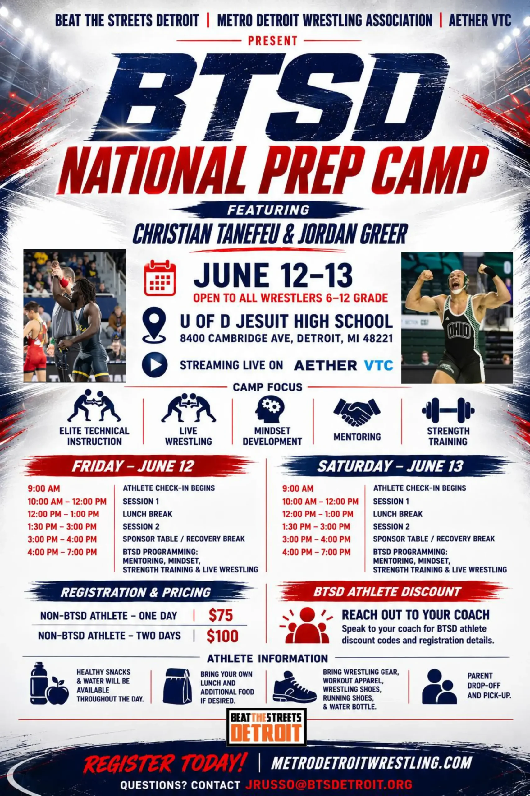 2026 National Prep Camp Flyer
